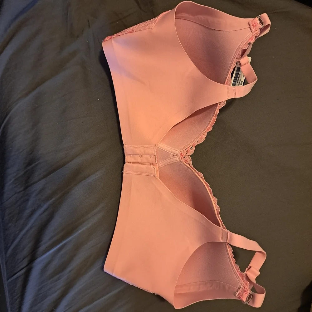 La Vie en Rose Pink Lace Full Coverage Bra | Size 38D | New with Tags - Picture 5 of 6